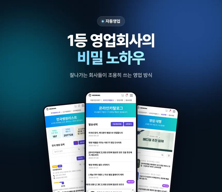 메디킹 — 데이터·자동화·네트워크로 영업하는 방식