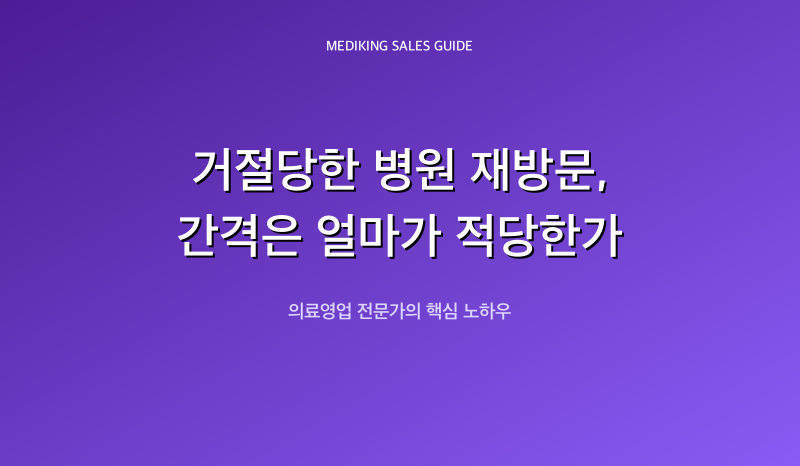 거절당한 병원 재방문, 간격은 얼마가 적당한가
